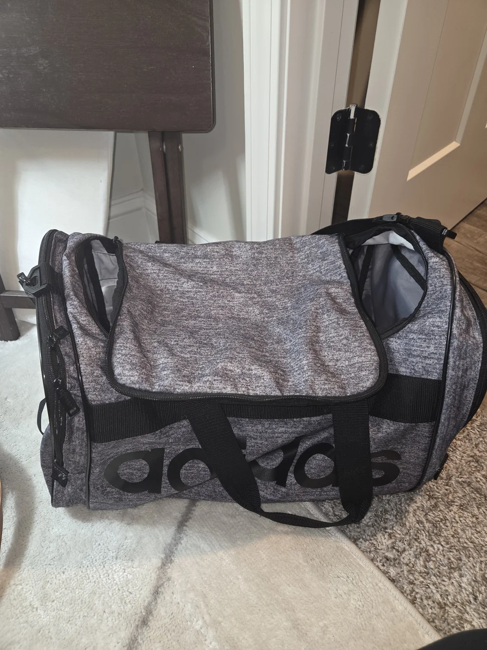 Adidas Grey Duffel Bag